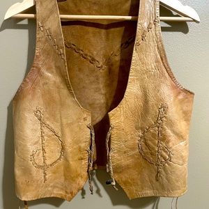 Genuine leather vest